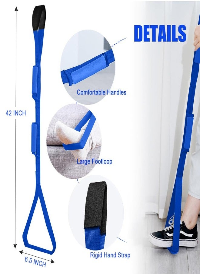 Homymusy 42 Inch Leg Lifter,Leg Lifter After Hip Replacement with Large Foot Loop,Mobility Aid for Disables and Elderly,Leg Lifter Strap for Knee Replacement Recovery Aids(Blue) - Image 2
