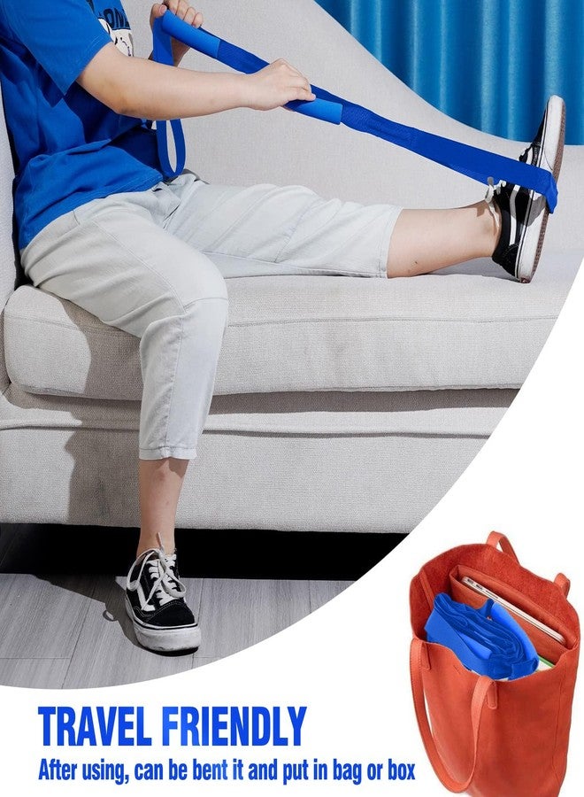 Homymusy 42 Inch Leg Lifter,Leg Lifter After Hip Replacement with Large Foot Loop,Mobility Aid for Disables and Elderly,Leg Lifter Strap for Knee Replacement Recovery Aids(Blue) - Image 4