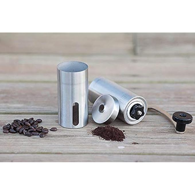 eWINNER Small Coffee Grinder Manual Portable Hand Coffee Bean Grinder With Adjustable For FineCoarse Grind Ceramic Burr Grinder Coffee Mill For Drip CoffeeEspressoPress Used In Home - Image 3