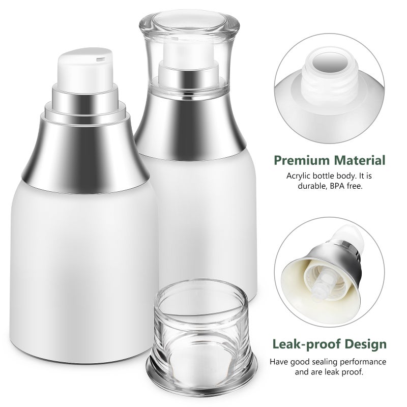 3 Pcs Airless Pump Vacuum Bottles Cosmetic Makeup Empty Storage Containers for Lotion Cream Foundation - Image 1