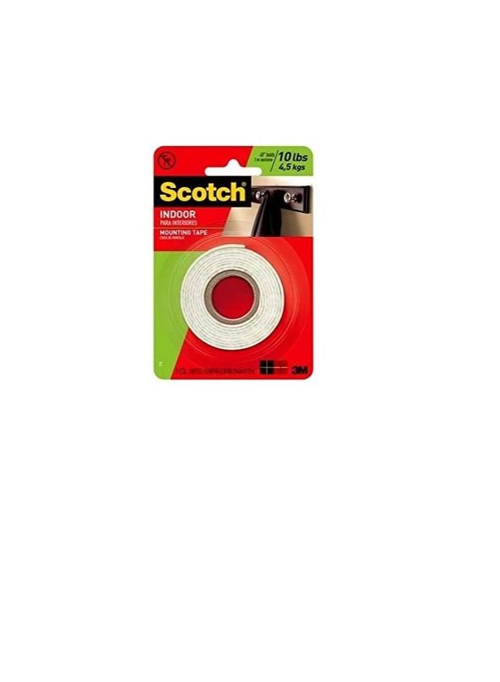 Scotch  Indoor Mounting Tape (White, 25.4mm x 1.27m)  - Image 1
