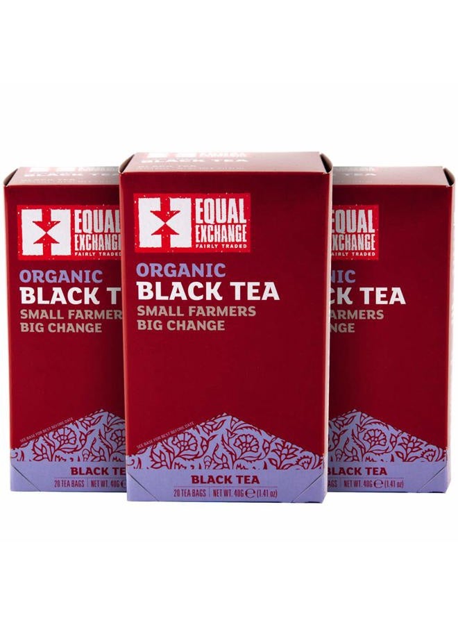 Equal Exchange Organic Black Tea, 20-Count (Pack of 3)