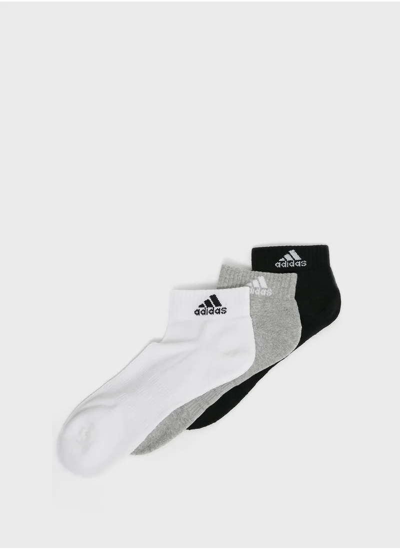 Adidas 3 Pack Ankle Socks