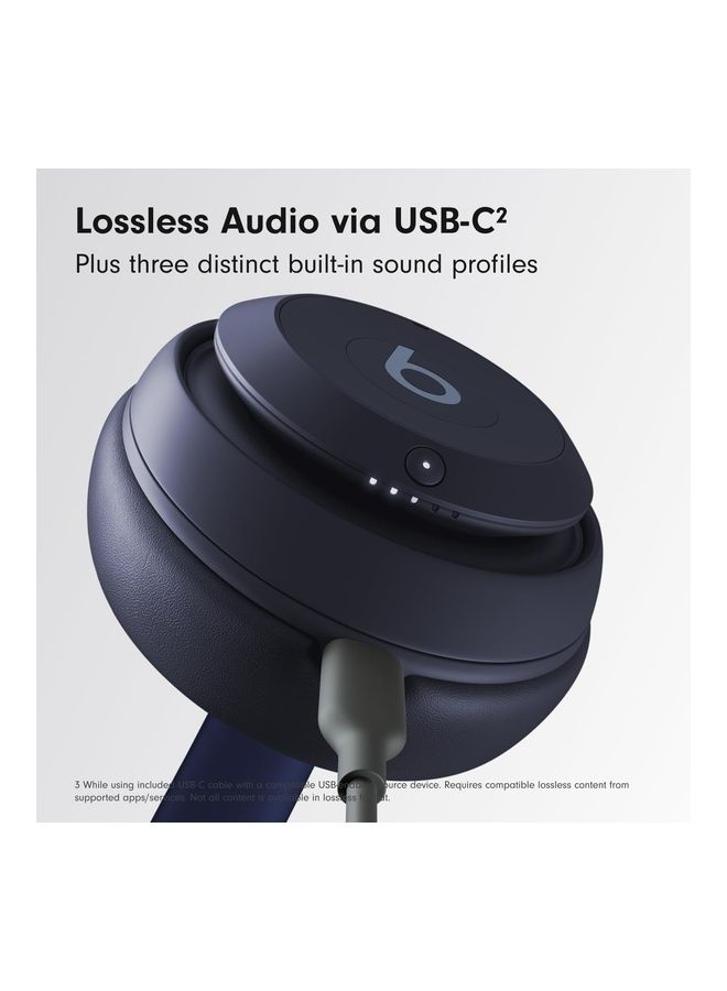 beats New 2023 Studio Pro Wireless Over-Ear Headphones With Noise Cancellation Navy - Image 5