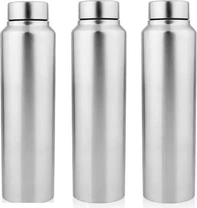 VISAXMI Stainless Steel Water Bottle 1 liter Fridge Water Bottle 100 Leak Proof BPA Free Rust Proof Bottle 1000ml each Set of 3 - Image 1