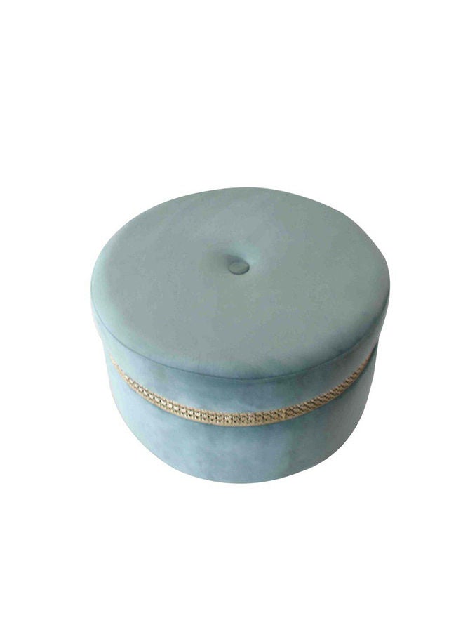 DANUBE HOME Ayyan Velvet Fabric Pouf Multi Functional Ottoman Chair Soft Upholstered Footrest Modern Furniture For Living Room 60X60X35 cm - Image 2