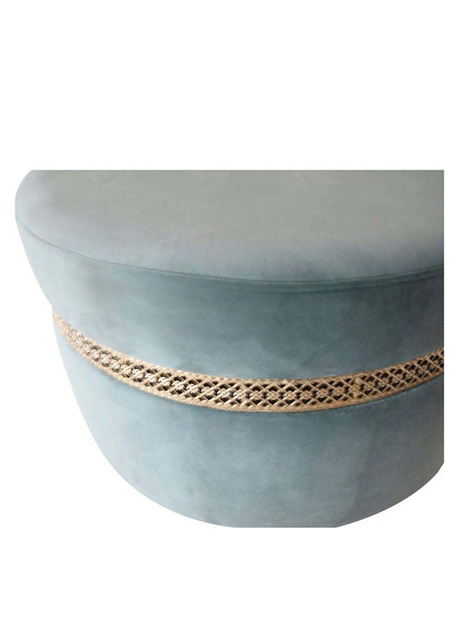 DANUBE HOME Ayyan Velvet Fabric Pouf Multi Functional Ottoman Chair Soft Upholstered Footrest Modern Furniture For Living Room 60X60X35 cm - Image 3