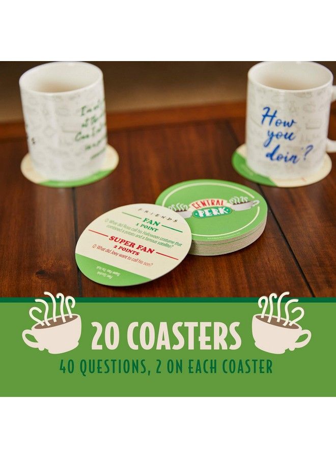 Paladone Friends Tv Show Central Perk Trivia Coasters Set Of 20 Drink Coasters With 40 Questions - Image 3