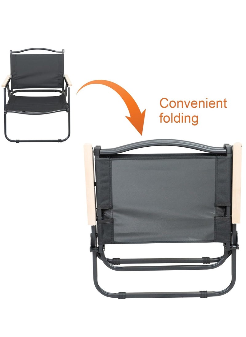 Manful Portable Folding Camping Chair Beige, Lightweight Folding Chair for Outdoor Enthusiasts, Folding Chair for Every Adventure, Folding Camping Chair for Travel and Leisure  - Image 3