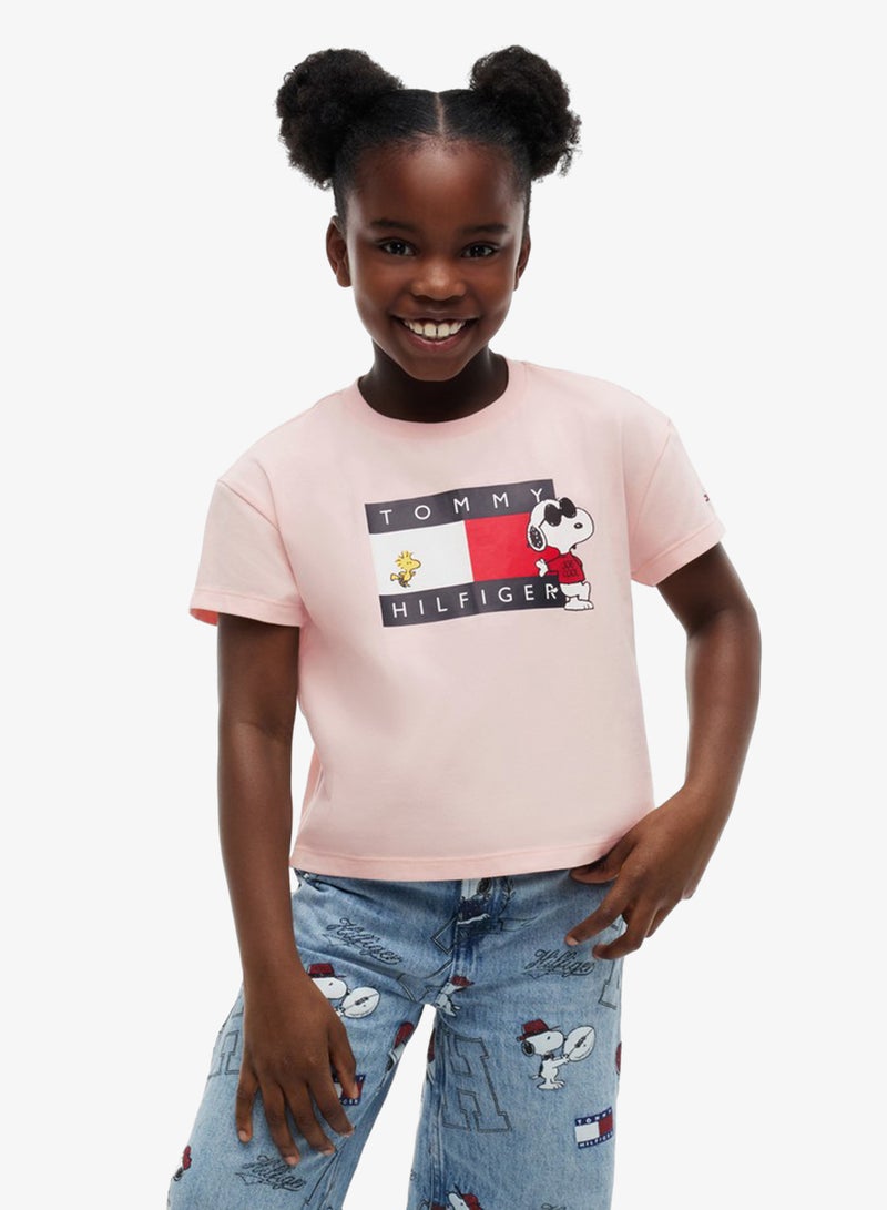 TOMMY HILFIGER PeanutsÂ® Flag Graphic Relaxed T-Shirt - Image 1