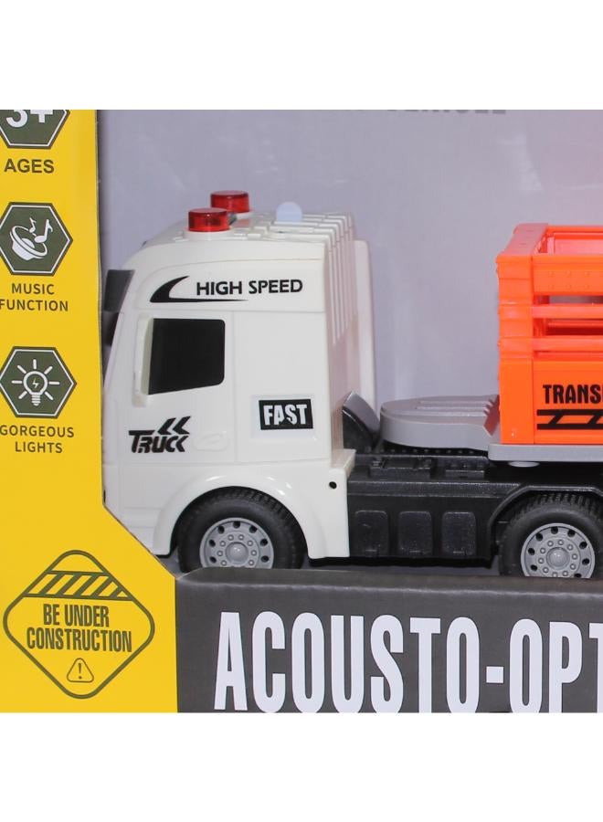 Acousto-Optic Transport Truck Simulation Model with Lights & Sound – Orange - Image 3
