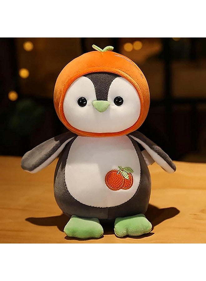 Tinytotem Cute Baby Fruit Penguin Soft Toy Stuffed Animal Spandex Plush for Kids by Adorable Design Cuddly Girl Pillow Gift for Girls 27cm - Image 1