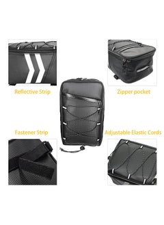 Generic Bike Rack Rear Carrier Bag Trunk Bag PU Leather Waterproof 9L Large Capacity Storage Luggage Cycling Storage Bag Mountain Bike  - Image 5