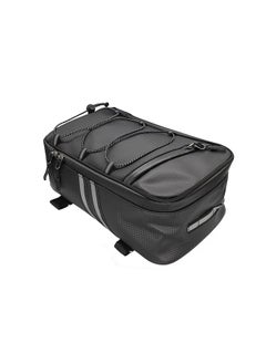 Generic Bike Rack Rear Carrier Bag Trunk Bag PU Leather Waterproof 9L Large Capacity Storage Luggage Cycling Storage Bag Mountain Bike  - Image 1