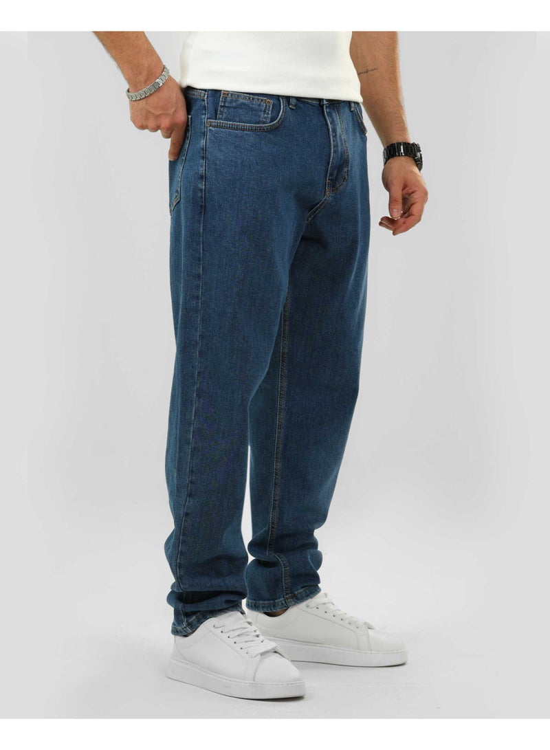 دوت بنطلون جينز أساسي بقصّة مريحة - Image 2