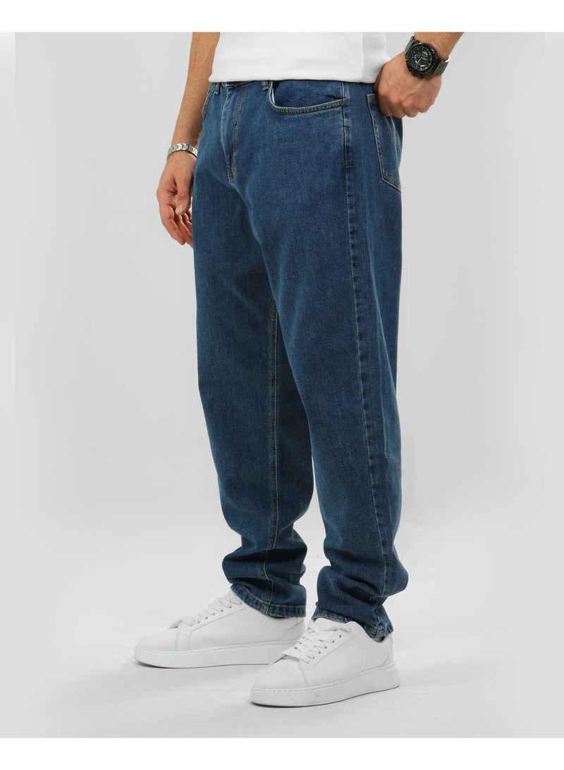 دوت بنطلون جينز أساسي بقصّة مريحة - Image 3