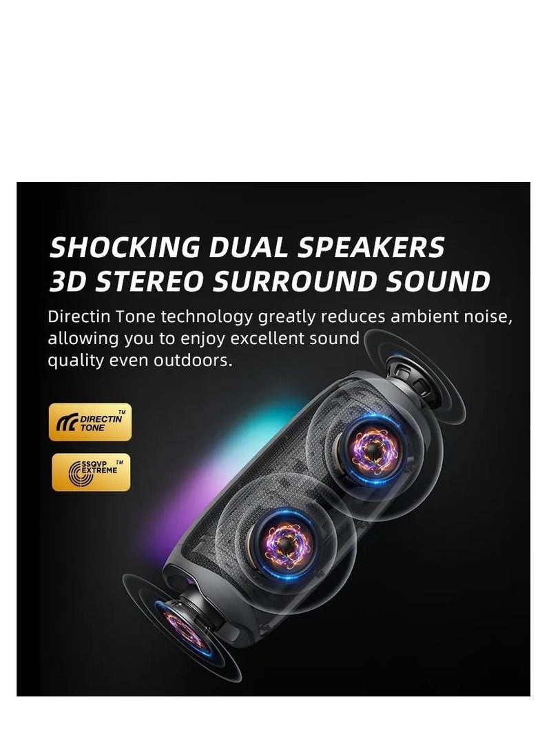 ساناج Sanag V10S PRO 10W 2.1 قناة مكبر صوت بلوتوث لاسلكي LED ضوء ديناميكي TWS Bass Speaker - Image 5