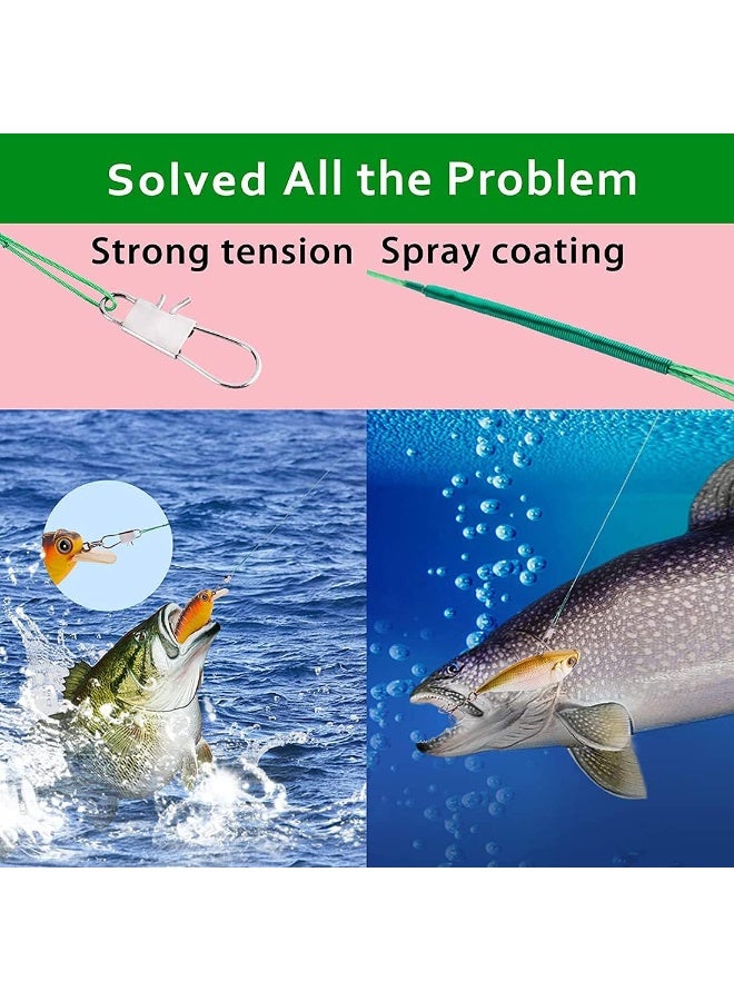 fantasize Fishing Leaders Wire, 30Pcs Tooth Proof 7 Strand Stainless Steel with Swivels Snap Kit Connect Connect Fishing Gear and Equipment Tackle Kit, for Lures Bait Rig Or Hooks, Fishing Gift - Image 5