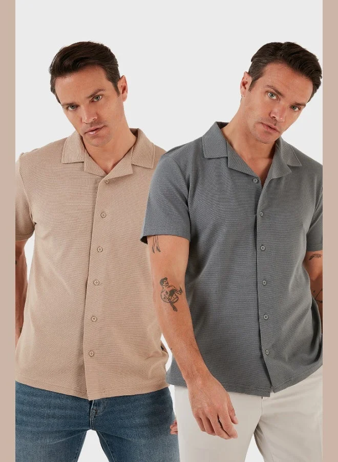 Buratti Cotton Regular Fit Short Sleeve 2-Pack Shirt Men's SHIRT 5902640S2
