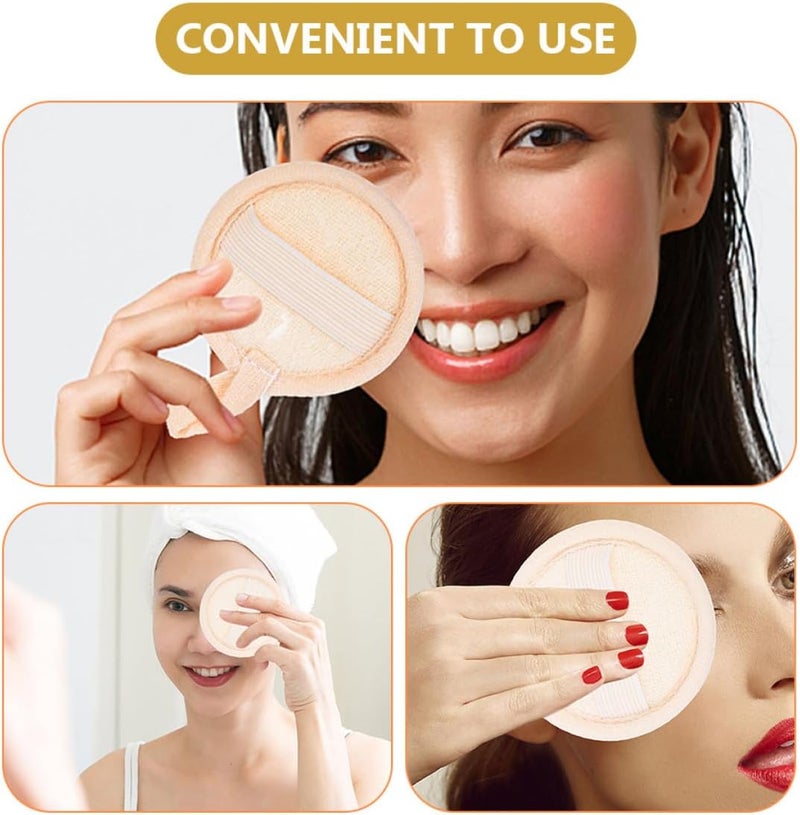 4pcs Natural Loofah Facial Sponges Gentle Exfoliating Face Pads for Women and Men Makeup Remover Soft Round Cleansing Towels for Daily Skincare and Deep Cleaning - Image 4