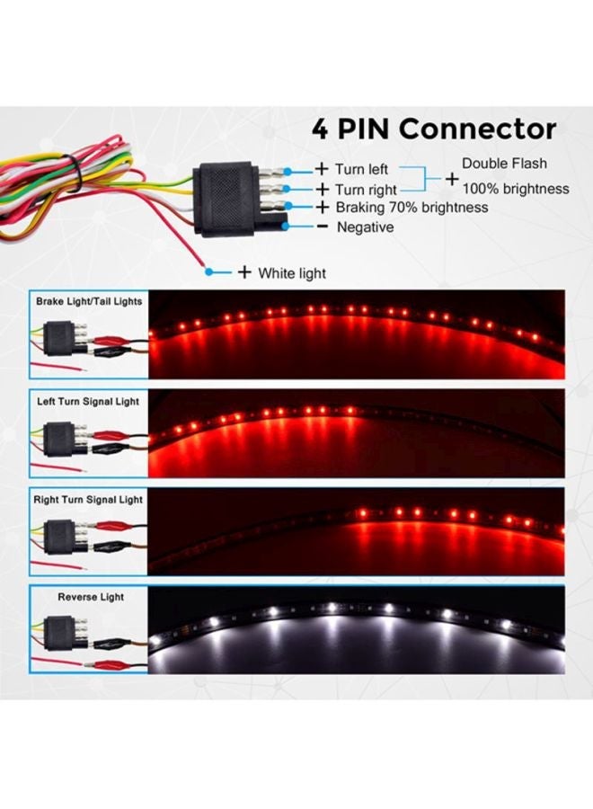 MUNTAQI 90LEDs Tailgate Strip Pickup Tail Light - Image 4