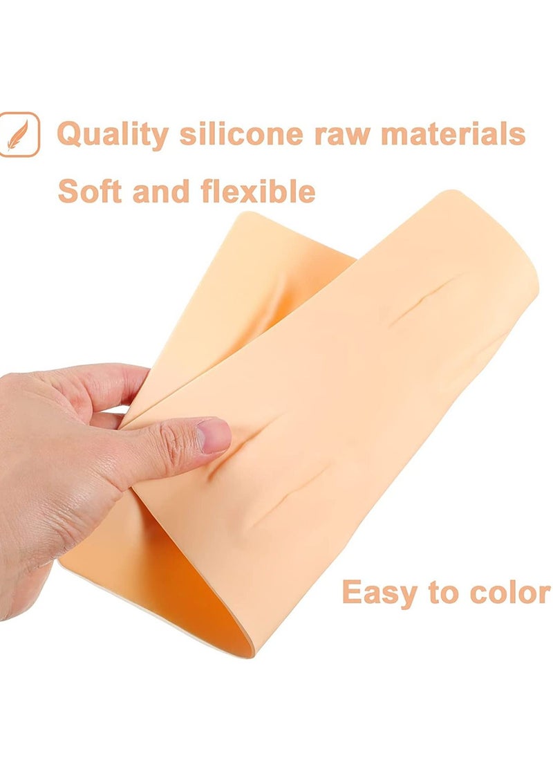 Excefore - Lip Practice Skin, 3 Sheets Silicone Fake Skins for Lips Permanent Makeup, 3D Microblading Skin 21.5 x 19cm Beginners Cosmetic Makeup Training - Image 1