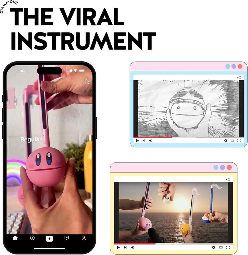 Otamatone آلة موسيقية إلكترونية يابانية محمولة - جهاز مزج الموسيقى من اليابان من استوديو مايو دينكي - هدية تعليمية ممتعة حائزة على جوائز للأطفال والمراهقين والبالغين - وحيد القرن - Image 5
