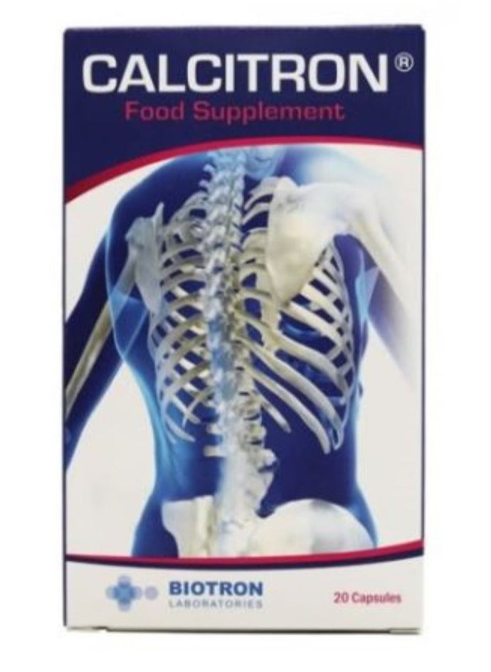 Calcitron Calcitron, Calcium Supplement, For Bone Health - 20 Capsules 