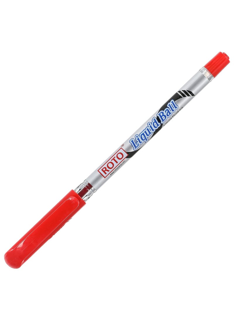Roto Roto Ballpoint Pen - Liquid Ball, 0.7 mm, Set of 12 Pieces,RED  - Image 1