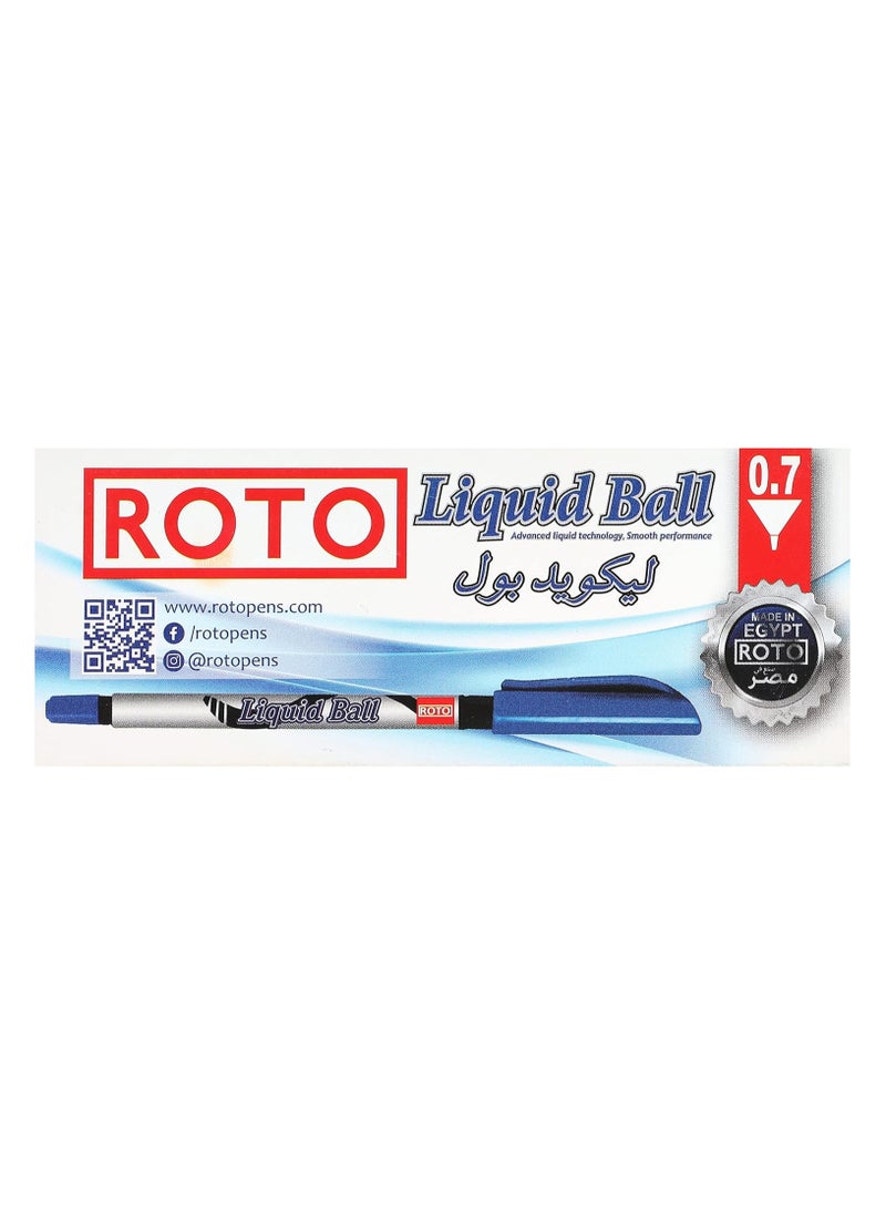 Roto Roto Ballpoint Pen - Liquid Ball, 0.7 mm, Set of 12 Pieces,RED  - Image 4