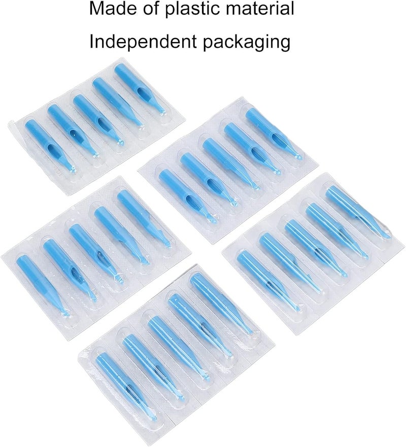 klarako Tattoo Tips Disposable, 250pcs Tattoo Needle Tips Set 3DT 5DT 7DT 9DT 11DT Mixed Disposable Tattoo Needle Tip Kit, Tattoo Gun Machine Accessories Tips Grips Tattoo Supplies - Image 3