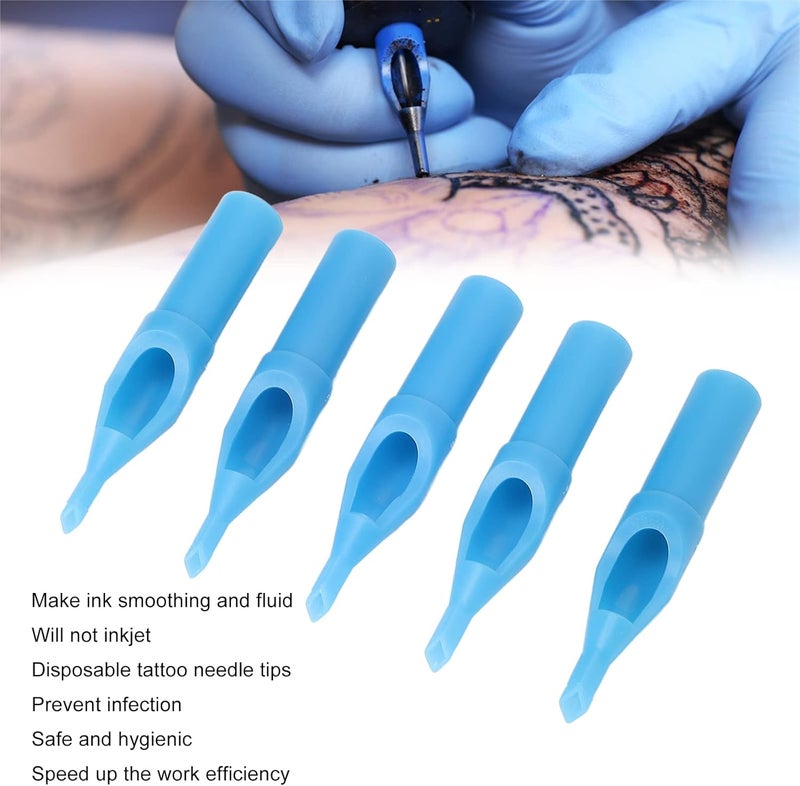klarako Tattoo Tips Disposable, 250pcs Tattoo Needle Tips Set 3DT 5DT 7DT 9DT 11DT Mixed Disposable Tattoo Needle Tip Kit, Tattoo Gun Machine Accessories Tips Grips Tattoo Supplies - Image 5