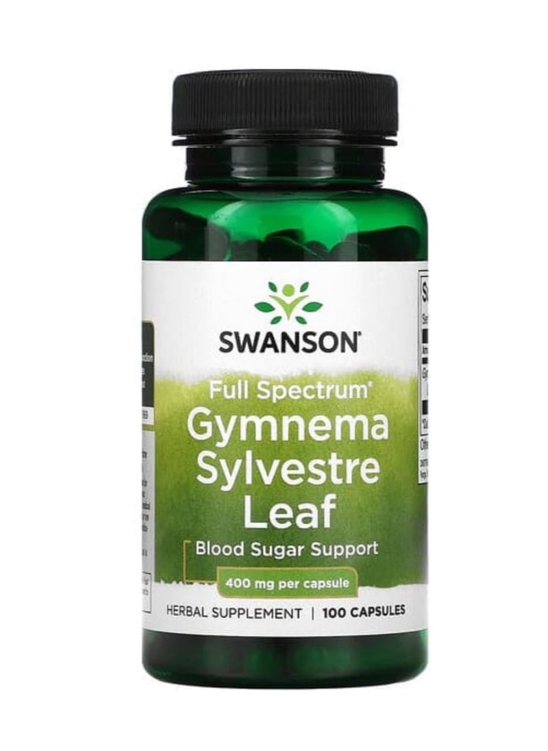SWANSON - Full Spectrum Gymnema Sylvestre Leaf 400 mg 100 Caps - Image 1