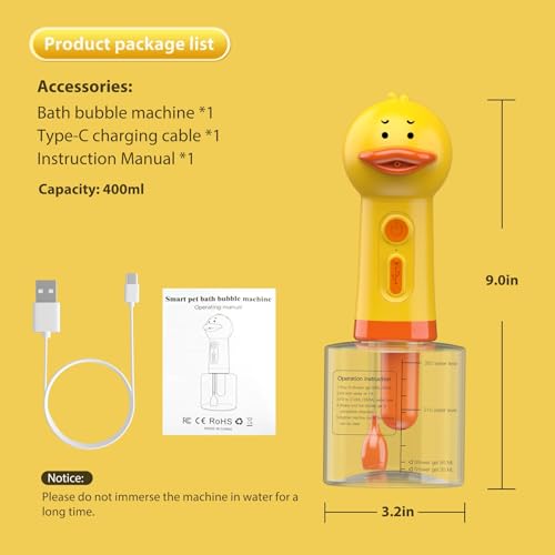 NRYDEPET Electric Dog Shampoo Dispenser & Foam Sprayer – Automatic Dog Soap Dispenser, Rechargeable Dog Shampoo Foamer, IPX7 Waterproof Pet Bath Supplies for Dogs, Cats & Puppies - Image 4