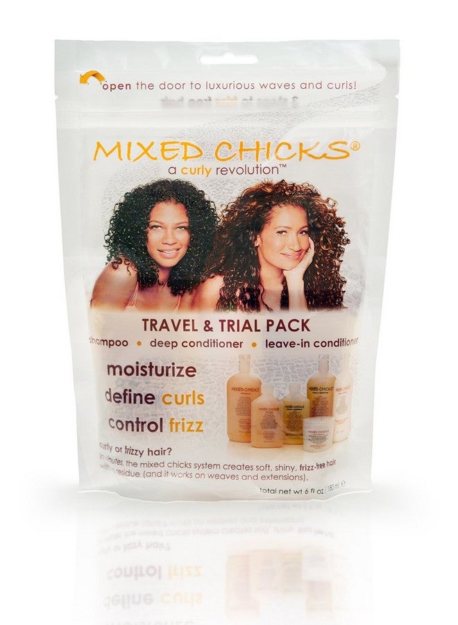 Mixed Chicks Travel & Trial Pack - Shampoo, Deep Conditioner, Leave-in Conditioner, 2 fl. oz. each - Image 1
