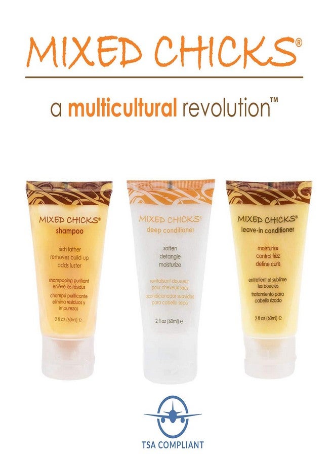 Mixed Chicks Travel & Trial Pack - Shampoo, Deep Conditioner, Leave-in Conditioner, 2 fl. oz. each - Image 3