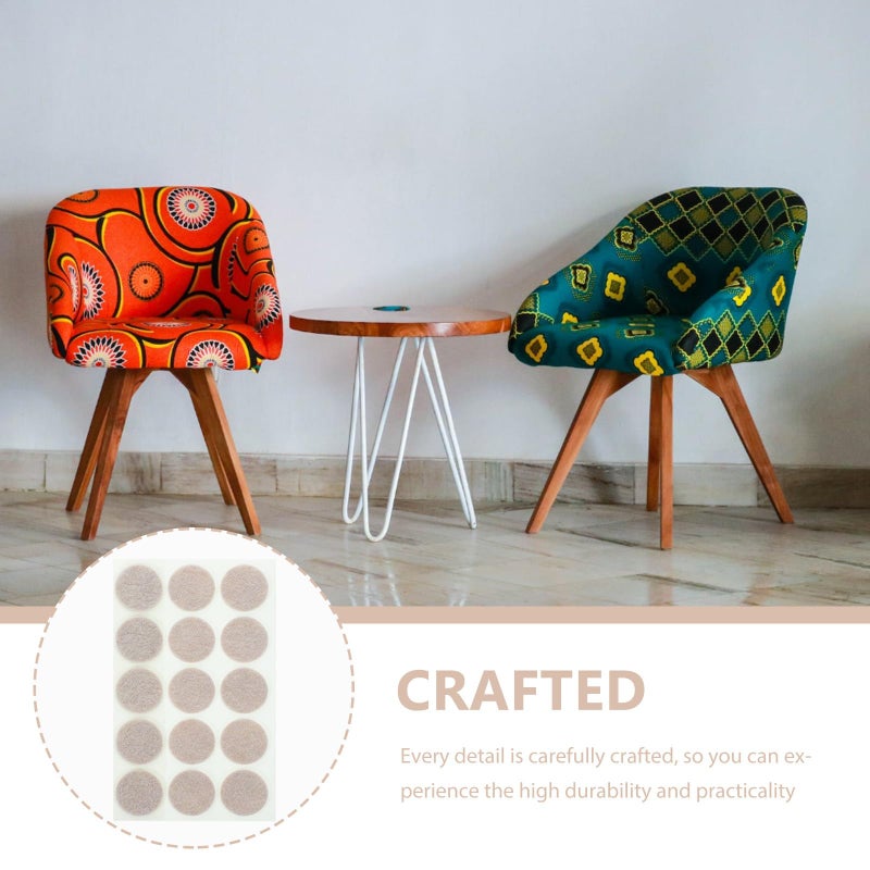 Beige Non Slip Furniture Felt Pads 225pcs Self Adhesive Floor Protectors For Chairs Tables Sofas - Image 5