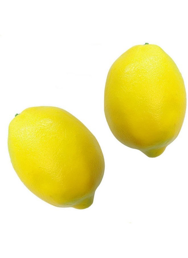 Beetoo Beetoo Artificial Lemons, 6PCS Yellow Lifelike Lemon, Fake Fruit Lemons, Simulation Lemon for Kitchen Home Party Decoration  - Image 3