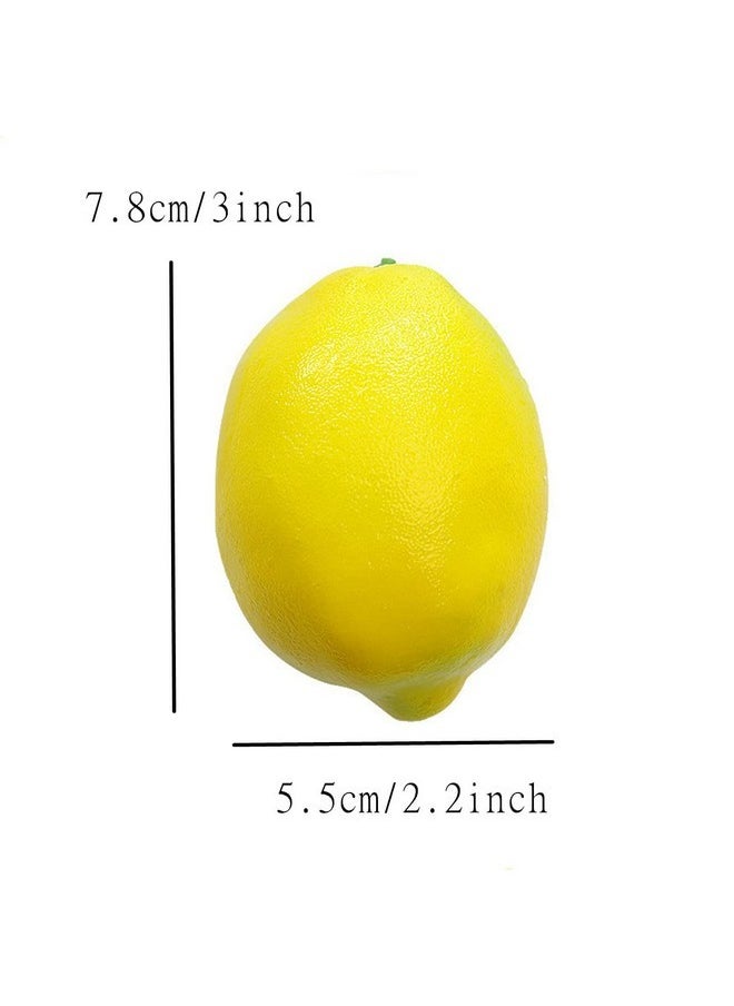 Beetoo Beetoo Artificial Lemons, 6PCS Yellow Lifelike Lemon, Fake Fruit Lemons, Simulation Lemon for Kitchen Home Party Decoration  - Image 2