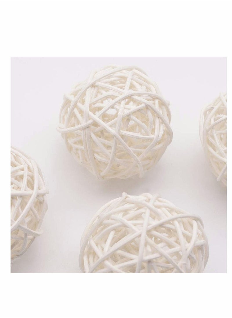 Excefore Decorative Balls for Bowl Centerpiece, 24pcs Large Decorative Ball Wicker Rattan Ball for Bowls, Vase Fillers Home Decor (Large 2Inch)  - Image 4