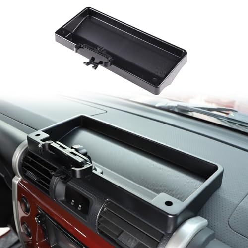 HAPPYHORSE Car Dashboard Storage Box Tray Dash Organizer Compatible with Toyot@ FJ Cruiser 2007-2021 ，Car Dash Storage Box Organizer Tray with Phone Holder Accessories (style A) - Image 1
