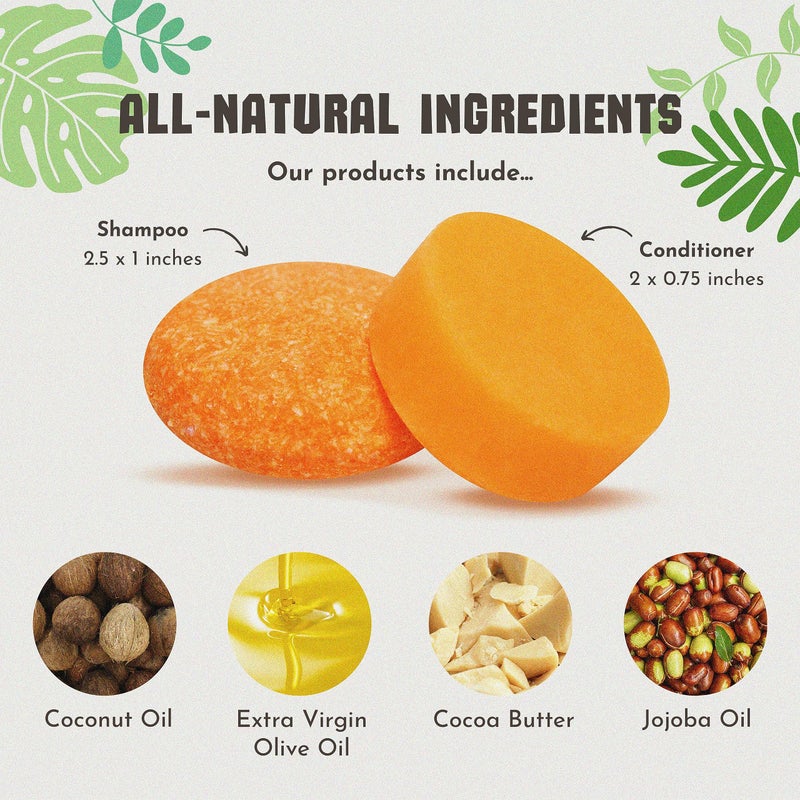 Clever Yoga Fresh Citrus Bergamot Shampoo And Conditioner Bar Set - 100% Vegan For Hair Of All Types - Natural Handmade in USA. - Image 2