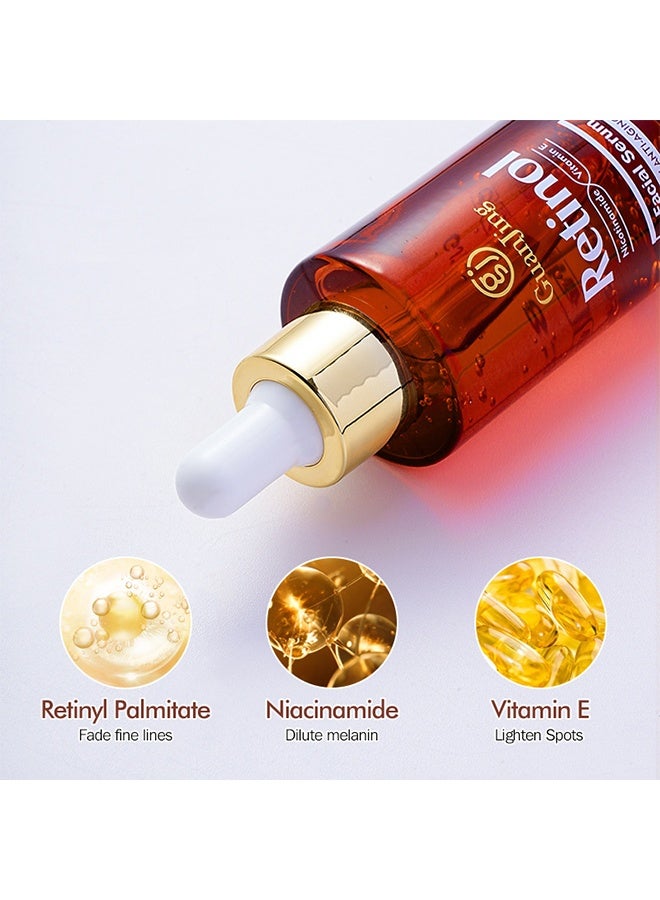 GUANJING Retinol Facial Seurm,Anti Aging & firming Retinol Serum,Vitamine E & Antioxidants Hyaluronic Acid Anti-Aging Serum, Reduces Wrinkles, Fine Lines, Age Spots, Sun Spots, Anti Wrinkle Facial Serum 40ml - Image 5