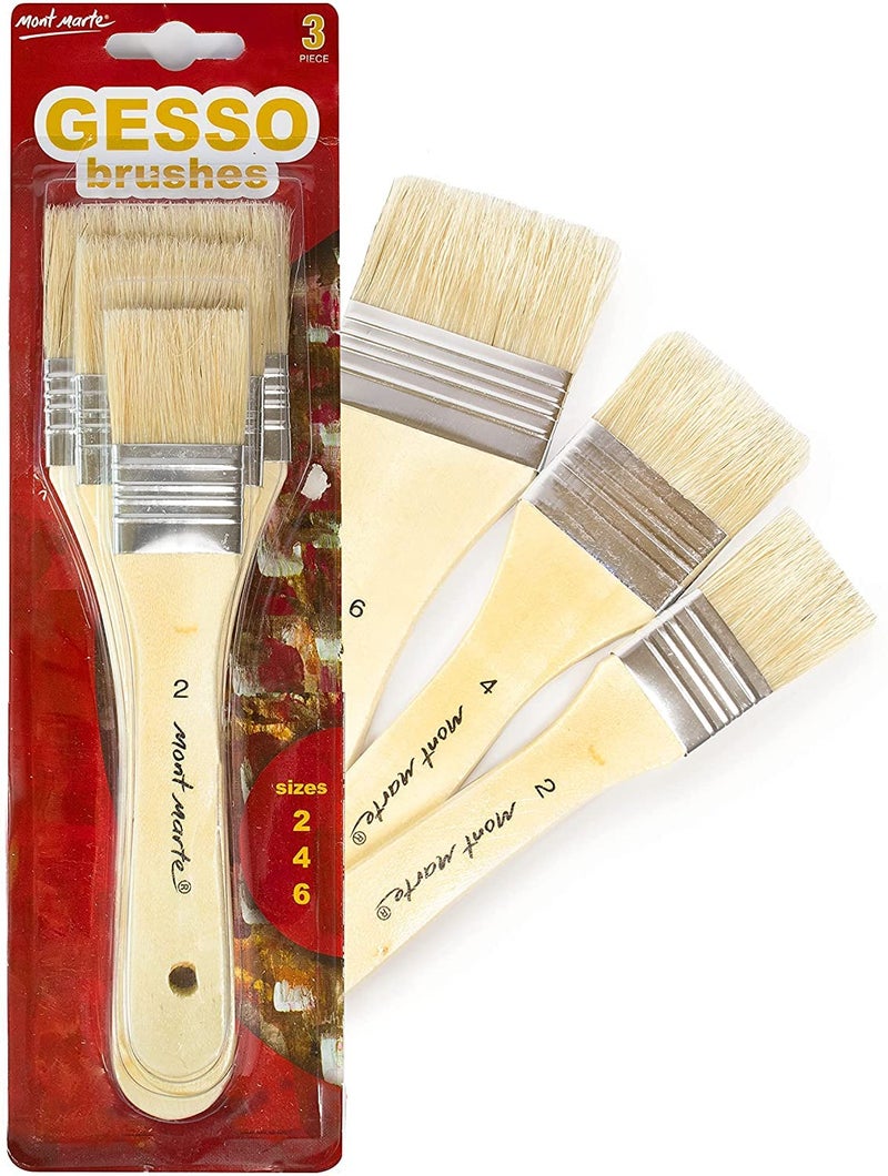 Chrome Gesso Brush (Size 2,4,6) Pack of 3 - Image 1