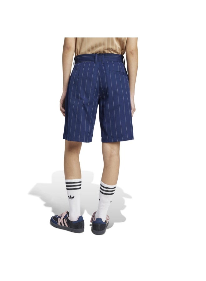 adidas Originals PINSTRIPE SHORT Blue Originals Women SHORTS - Image 3