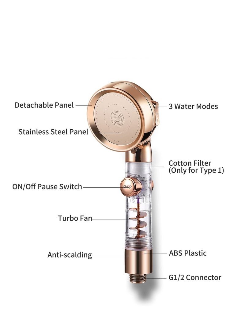 XiuWoo - High Pressure Handheld Shower Head with Turbo Fan - Image 1
