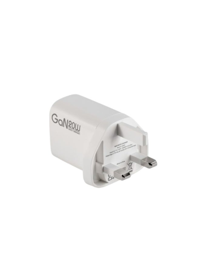 ARKTECHNO 20W GaN Fast Charger | PD & QC3.0 USB-C Wall Adapter | UK 3-Pin Plug | Smart Overheat & Charging Protection | Compact High-Speed Power Adapter for iPhone, Samsung & USB-C Devices - Image 1