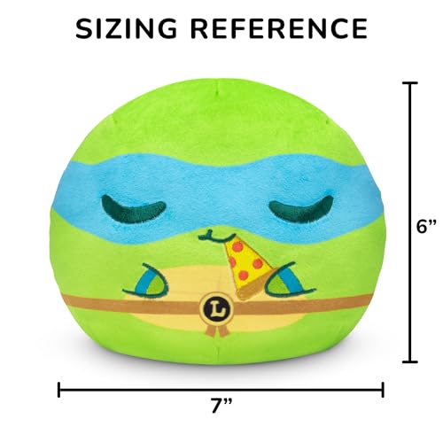 TeeTurtle تيتيرتل سلاحف النينجا المراهقين 6" دمية محشوة قابلة للعكس - ليوناردو - حيوان محشو لطيف كاواي ناعم - Image 4