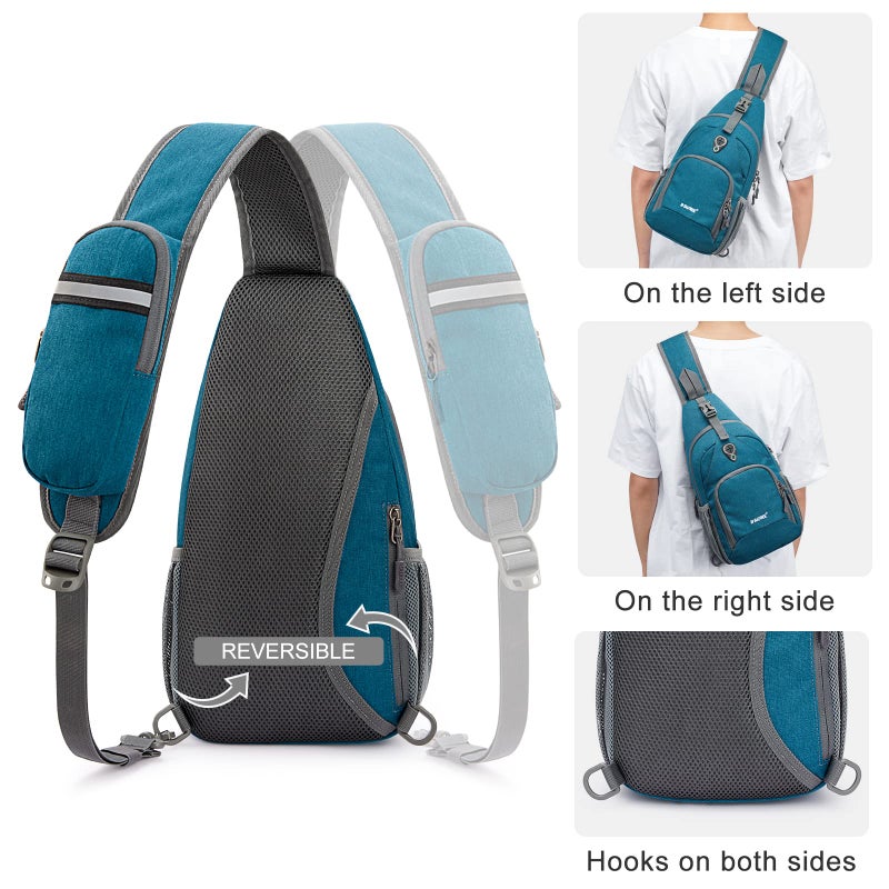 G4Free RFID Sling Bag Crossbody Backpack Small Chest Shoulder Bag Hiking Outdoor - Image 5