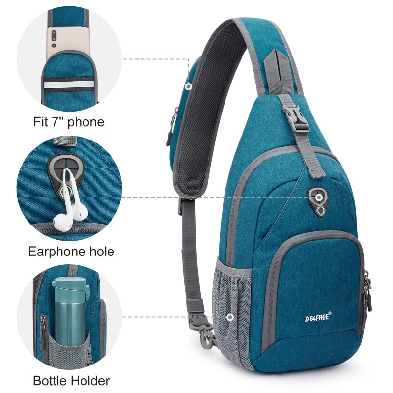 G4Free RFID Sling Bag Crossbody Backpack Small Chest Shoulder Bag Hiking Outdoor - Image 4